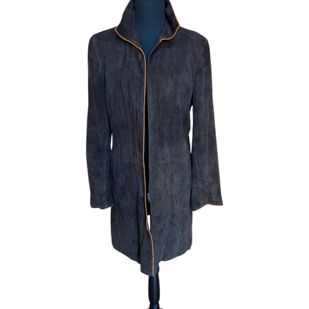 Jennifer Tattanelli Casini Firenze Made in Italy suede knee high coat Sz 42 US6